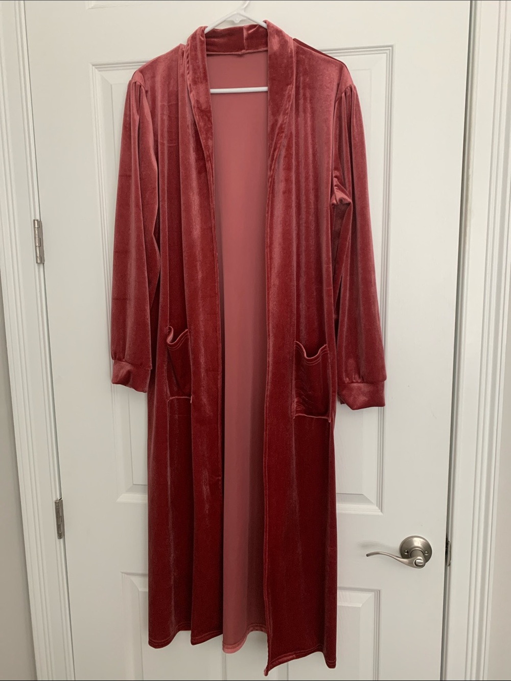 Long stretch Velvet  Cardigan